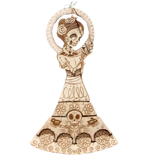 Catrina Colgante día de Muertos - Corte Laser MDF 3mm