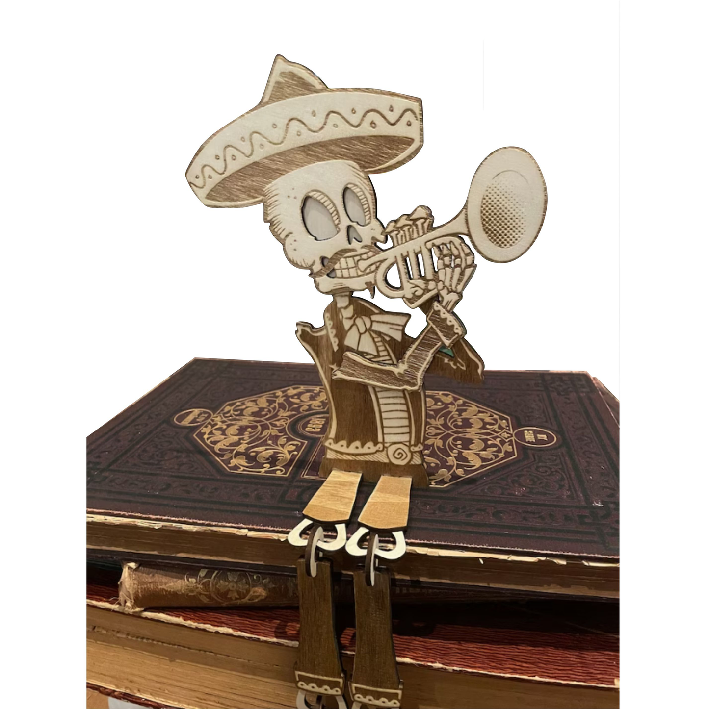 Mariachis sentados día de Muertos - Corte Laser MDF 3mm